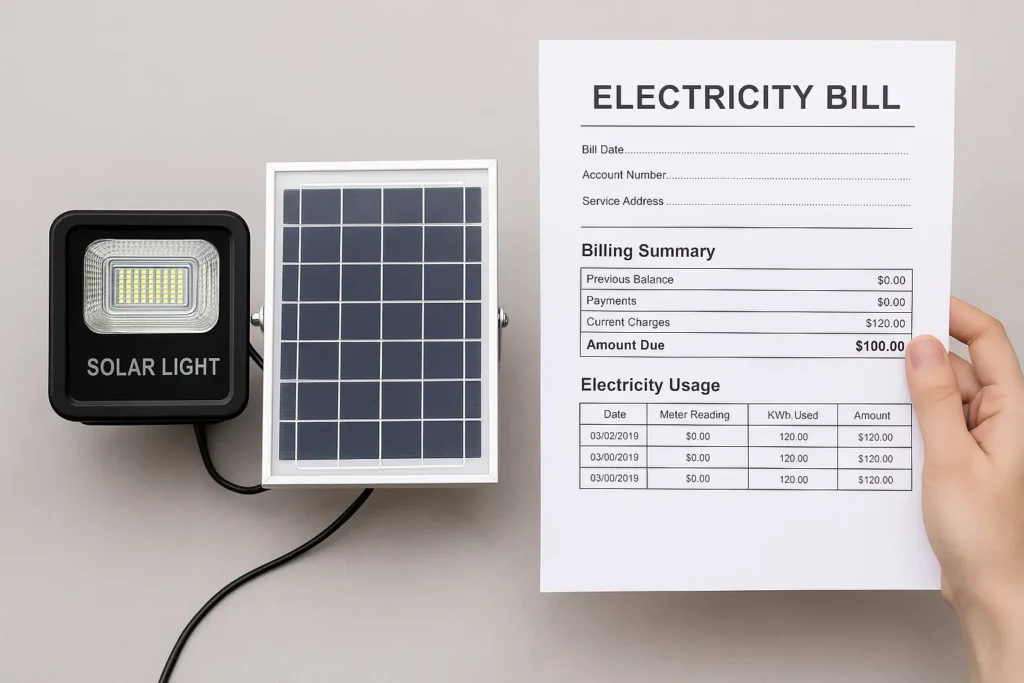 پروژکتور خورشیدی مصرف برق کم
