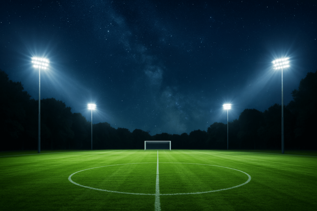 آموزش نورپردازی زمین فوتبال