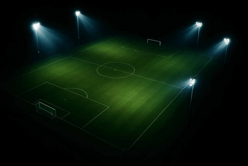 آموزش نورپردازی زمین فوتبال