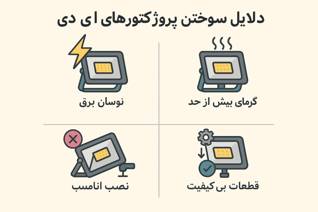 دلایل سوختن پروژکتور