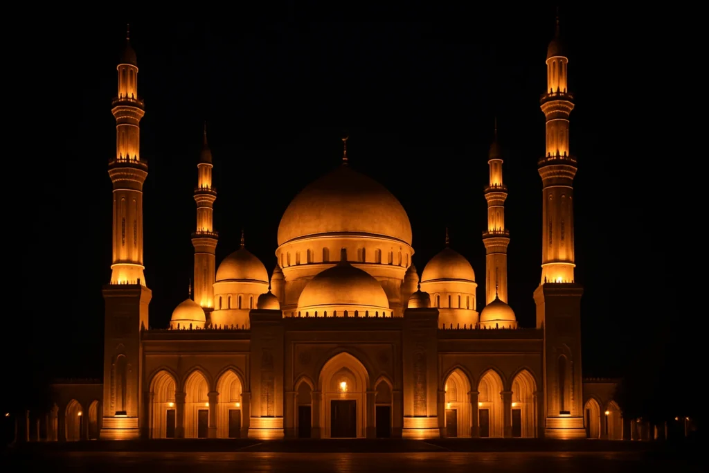 نورپردازی انواع ساختمان‌ها مسجد
