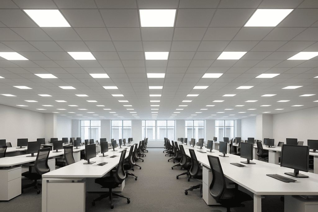 محاسبه تعداد پنل LED سقفی اداری