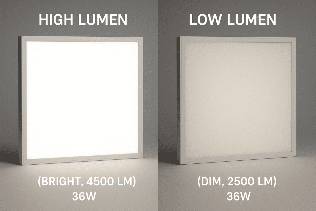 شار نوری (لومن) در پنل‌های سقفی