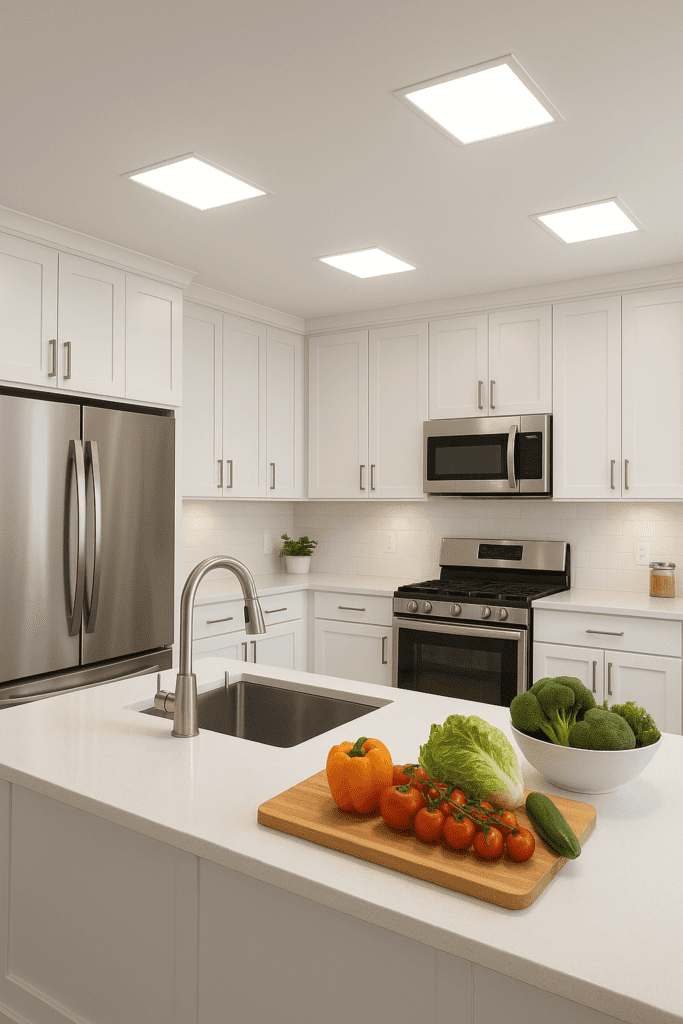 دمای رنگ مناسب پنل ال ای دی سقفی دمای رنگ مناسب پنل ال ای دی سقفی اشپزخانه