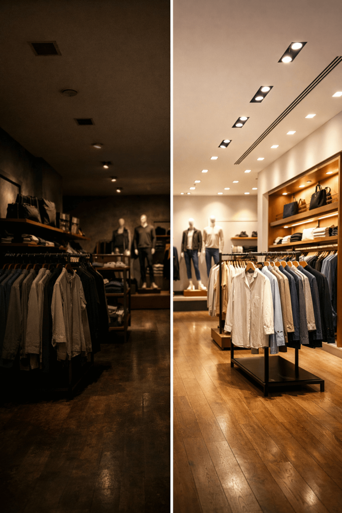 نور مناسب مغازه