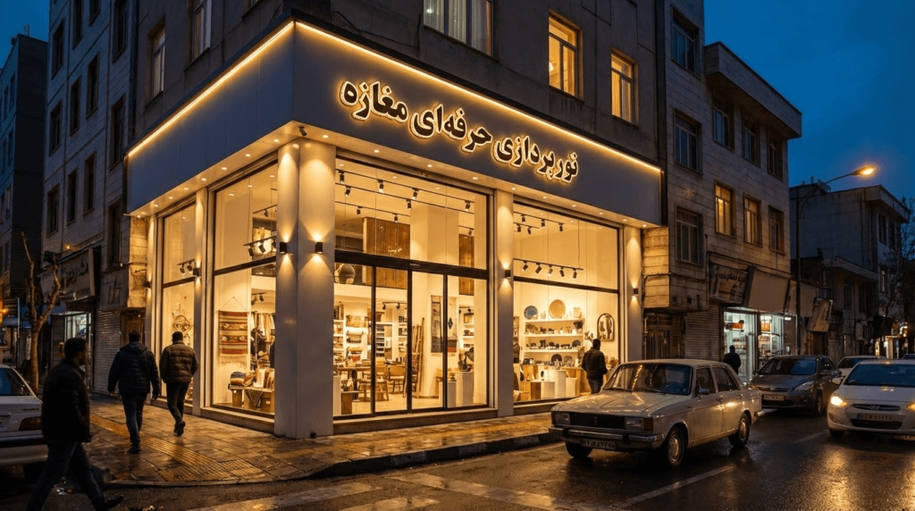 نورپردازی مغازه