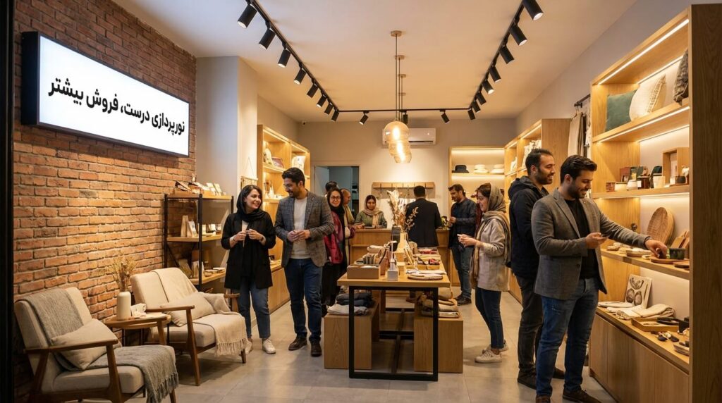 نورپردازی فروشگاه لباس